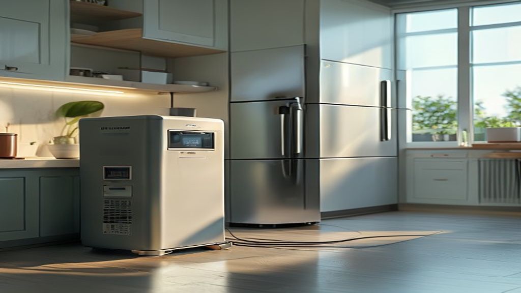 Power station running a refrigerator